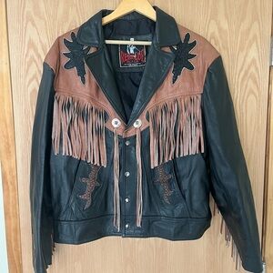 Men’s Rebedle Leather Cowboy Jacket Size 48